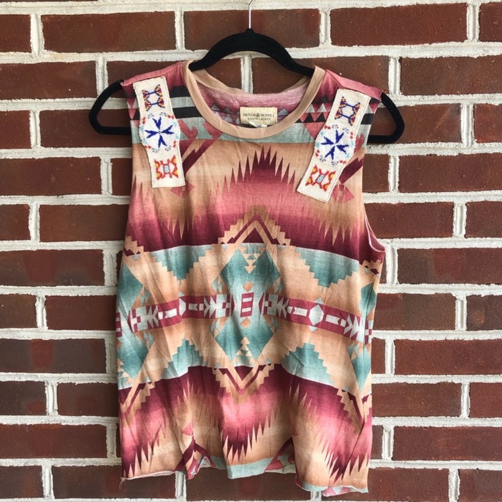 Denim & Supply Western Style Muscle Tee Size XS